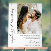 Elegante minimalistische unplugged bruiloft ceremo acryl bord (Neutraal)