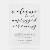 Elegante minimalistische unplugged ceremonie Acryl Acryl Bord (Voorkant)