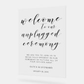 Elegante minimalistische unplugged ceremonie Acryl Acryl Bord (Hoek)