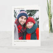 Elegante minimalistische vakantiefoto dank u kaart (Voorkant)