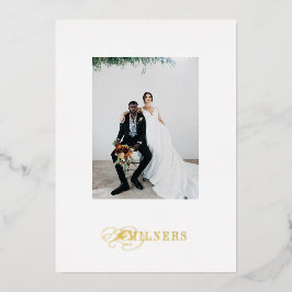 Elegante Minimalistische Vakantiefoto Folie Vakant Feestdagenkaart