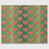 Elegante minimalistische Valentijnshartontwerp Cadeaupapier (Vlak)