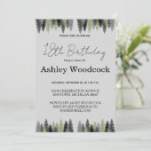 Elegante minimalistische verjaardag uitnodiging (Staand voorkant)