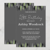 Elegante minimalistische verjaardag uitnodiging (Voorkant / Achterkant)