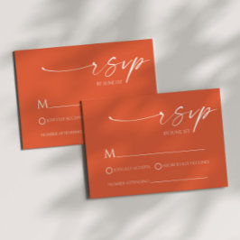 Elegante minimalistische Verona Sunset Wedding RSV RSVP Kaartje