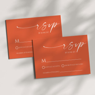Elegante minimalistische Verona Sunset Wedding RSV RSVP Kaartje