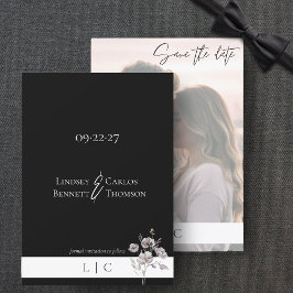 Elegante minimalistische vervaagde foto Caligrafie Save The Date