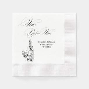 Elegante Minimalistische 'Vino Before Vows' Bruids Servet