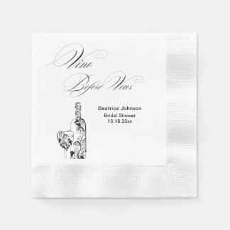 Elegante Minimalistische 'Vino Before Vows' Bruids Servet