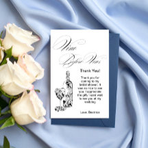 Elegante Minimalistische Vino voor de Huwelijksbel