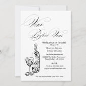 Elegante minimalistische vino voor Vrijgezellenfee Kaart (Voorkant)