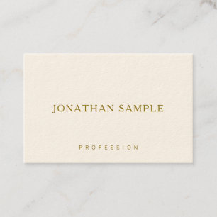 Elegante minimalistische Visitekaartjes Gold Text