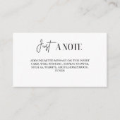 Elegante minimalistische Vrijgezellenfeest Display Informatiekaartje (Voorkant)