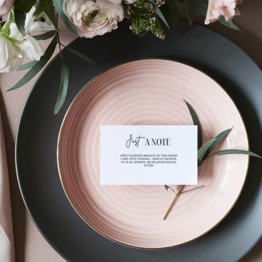 Elegante minimalistische Vrijgezellenfeest Display Informatiekaartje