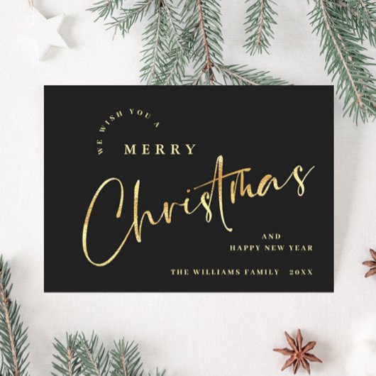 Elegante Minimalistische Vrolijk Kerst Groet Feestdagenkaart