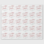 Elegante Minimalistische Vrolijk Kerstfeest Cadeaupapier (Vlak)