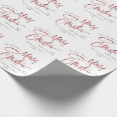 Elegante Minimalistische Vrolijk Kerstfeest Cadeaupapier (Hoek)