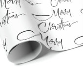 Elegante Minimalistische Vrolijke Kerst Cadeaupapier (Rol Hoek)