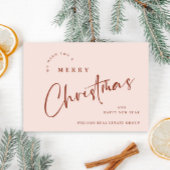 Elegante minimalistische vrolijke kerst corporate feestdagenkaart