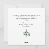 Elegante minimalistische vrolijke kerst feestdagenkaart (Achterkant)