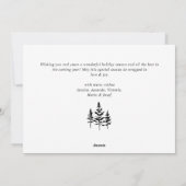 Elegante minimalistische vrolijke kerst feestdagenkaart (Achterkant)