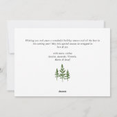 Elegante minimalistische vrolijke kerst feestdagenkaart (Achterkant)