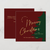 Elegante minimalistische vrolijke kerst groet mode feestdagenkaart (Voorkant / Achterkant)