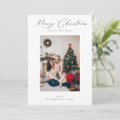 Elegante minimalistische vrolijke kerst V foto (Staand voorkant)