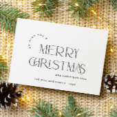 Elegante minimalistische vrolijke kerstgroet briefkaart