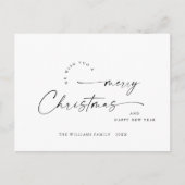 Elegante minimalistische vrolijke kerstgroet briefkaart (Voorkant)