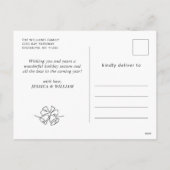 Elegante minimalistische vrolijke kerstgroet feestdagenkaart (Achterkant)