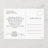 Elegante minimalistische vrolijke kerstgroet feestdagenkaart (Achterkant)