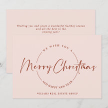 Elegante minimalistische vrolijke kerstgroet