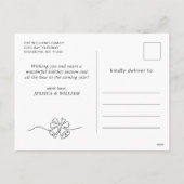 Elegante minimalistische vrolijke kerstgroet feestdagenkaart (Achterkant)