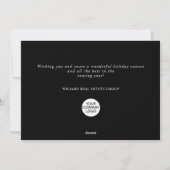 Elegante minimalistische vrolijke kerstgroet feestdagenkaart (Achterkant)