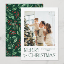 Elegante minimalistische vrolijke kerstgroet foto