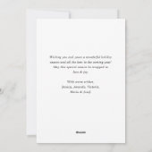 Elegante minimalistische vrolijke kersthand geteke feestdagenkaart (Achterkant)