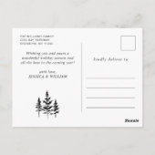 Elegante minimalistische vrolijke kerstvakantie 4  briefkaart (Achterkant)