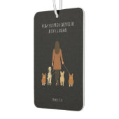 Elegante minimalistische Vrouw hondengeleider Luchtverfrisser (Links)