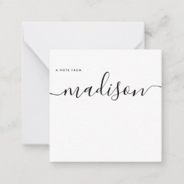 Elegante Minimalistische Vrouwelijke Monogram Naam Notitiekaartje