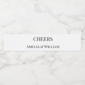 Elegante Minimalistische Waterfles Etiket (Enkel label)