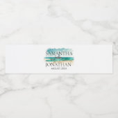 Elegante minimalistische waterverf bootcruise Brui Waterfles Etiket (Enkel label)