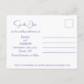 Elegante minimalistische Waterverf Lavendelbloemen Uitnodiging Briefkaart (Achterkant)