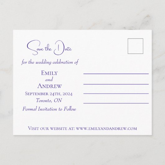 Elegante minimalistische Waterverf Lavendelbloemen Uitnodiging Briefkaart (Achterkant)