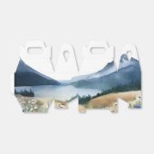 Elegante minimalistische Waterverf Mountain bruilo Bedankdoosjes (Uitgevouwen)