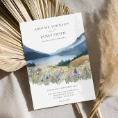 Elegante minimalistische Waterverf Mountain bruilo Kaart