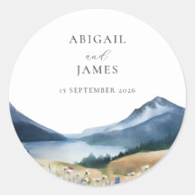 Elegante minimalistische Waterverf Mountain bruilo