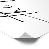 Elegante minimalistische welkom bruiloft kalligraf poster (Hoek)