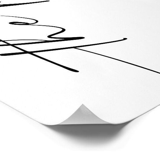 Elegante minimalistische welkom bruiloft kalligraf poster (Hoek)