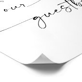 Elegante minimalistische welkom bruiloft kalligraf poster (Hoek)